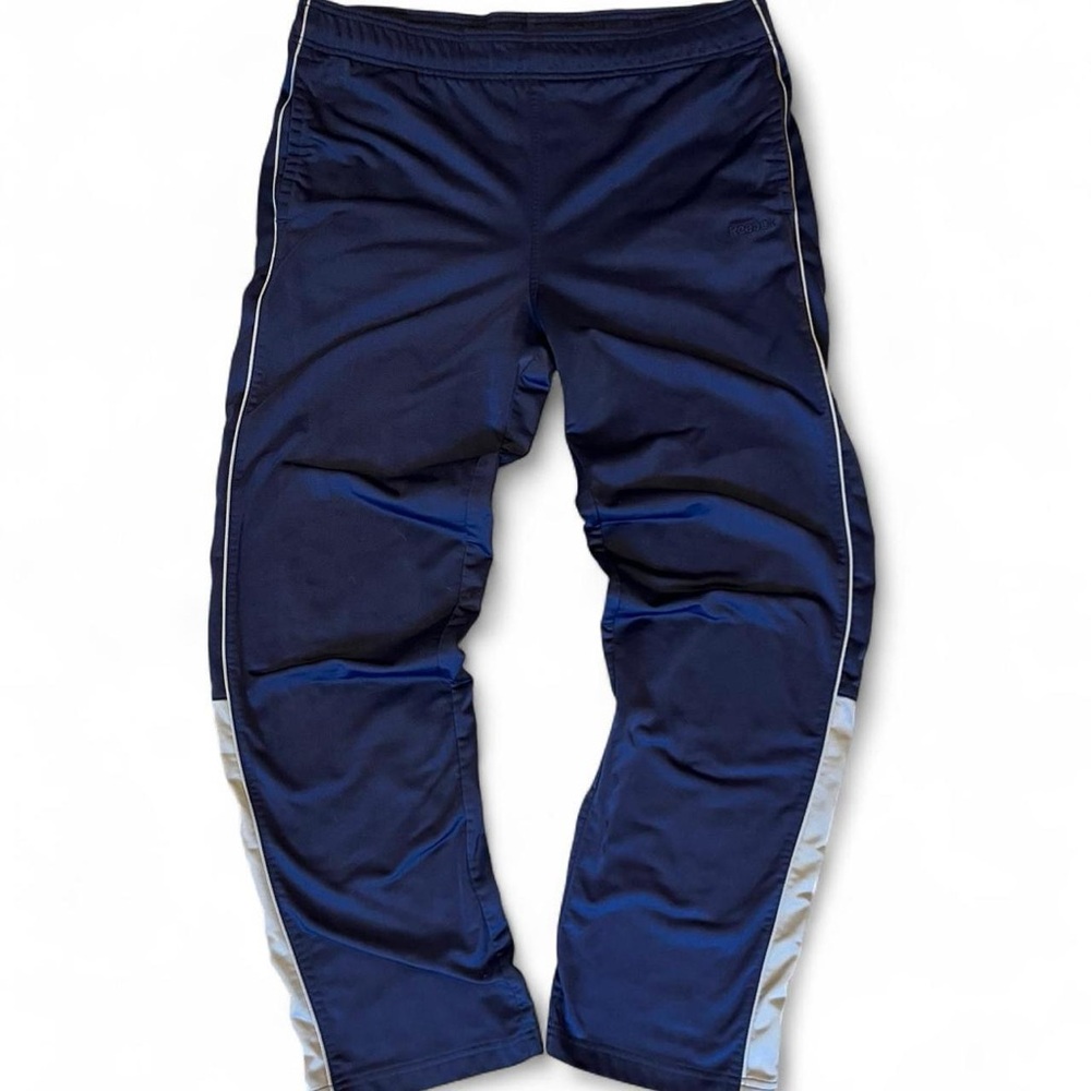 2000s Reebok Blue Joggers with White Accents